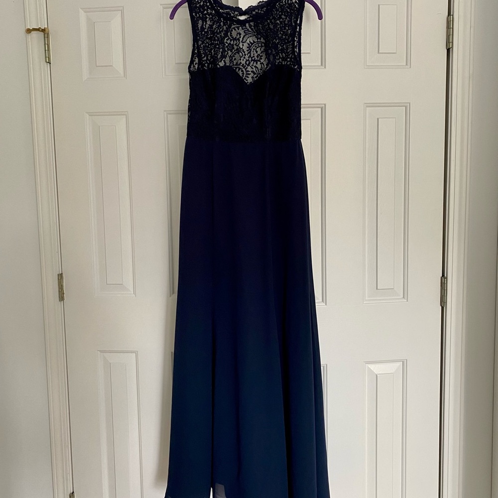 Dessy style #2945 size 6 midnight bridesmaid dress (dark navy), smoke free home